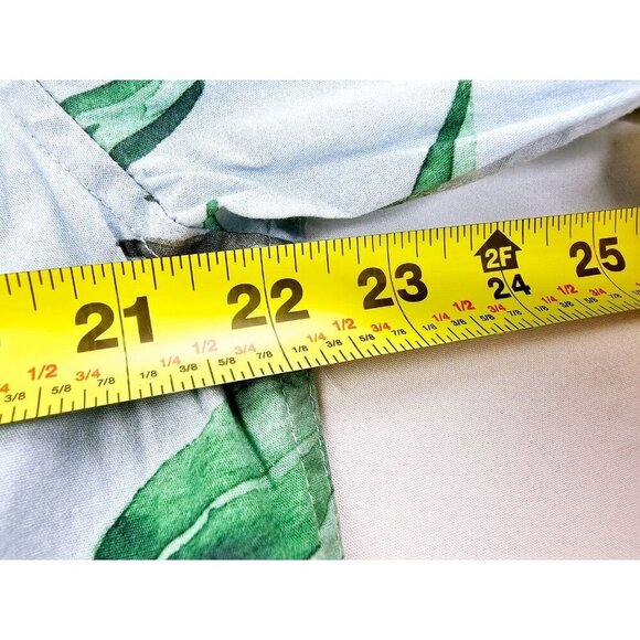 Tommy Hilfiger Casual Fit Size Medium Mens Blue Floral Short Sleeve Button Down - Picture 2 of 14